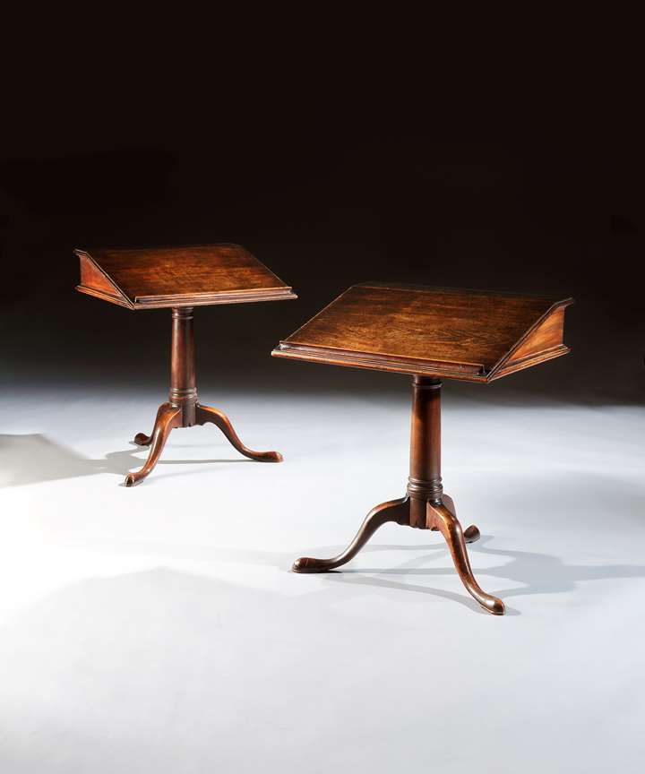 A Rare Pair of George II Mahogany Reading Tables
